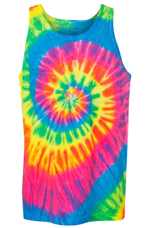Custom-Printed Unisex Tye-Dyed Tank, Double Print Front and Back